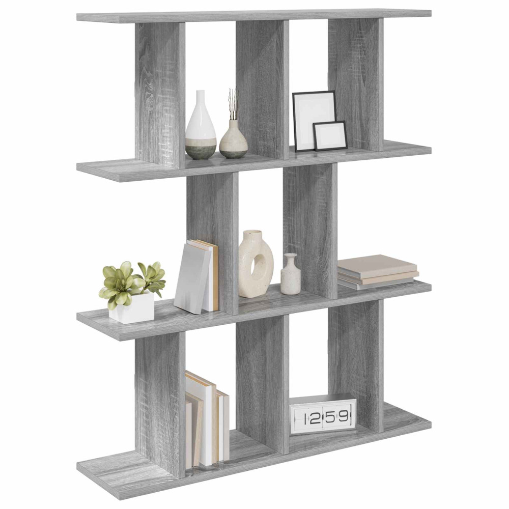 Produktbild för Vägg hylla Grå Sonoma 80 x 20 x 96 cm Konstruerat trä