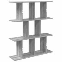 Produktbild för Vägg hylla Grå Sonoma 80 x 20 x 96 cm Konstruerat trä