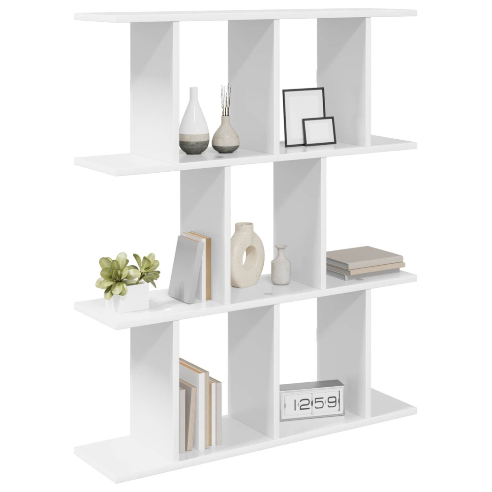 Produktbild för Vägg hylla Vit 102 x 20 x 96 cm Konstruerat trä