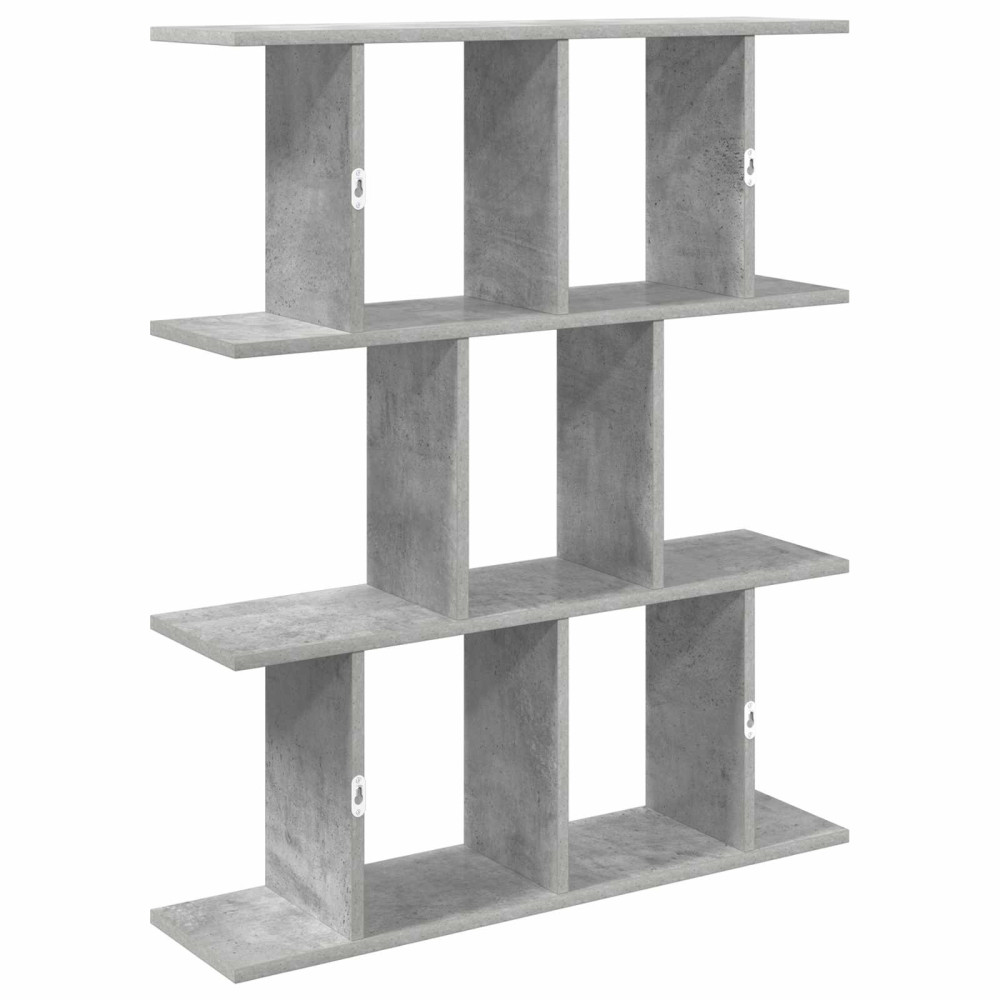 Produktbild för Vägg hylla Betonggrå 102 x 20 x 96 cm Konstruerat trä