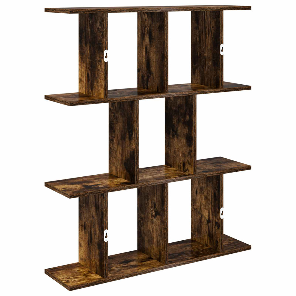 Produktbild för Vägg hylla Rökt ek 102 x 20 x 96 cm Konstruerat trä