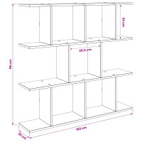 Produktbild för Vägg hylla Rökt ek 102 x 20 x 96 cm Konstruerat trä