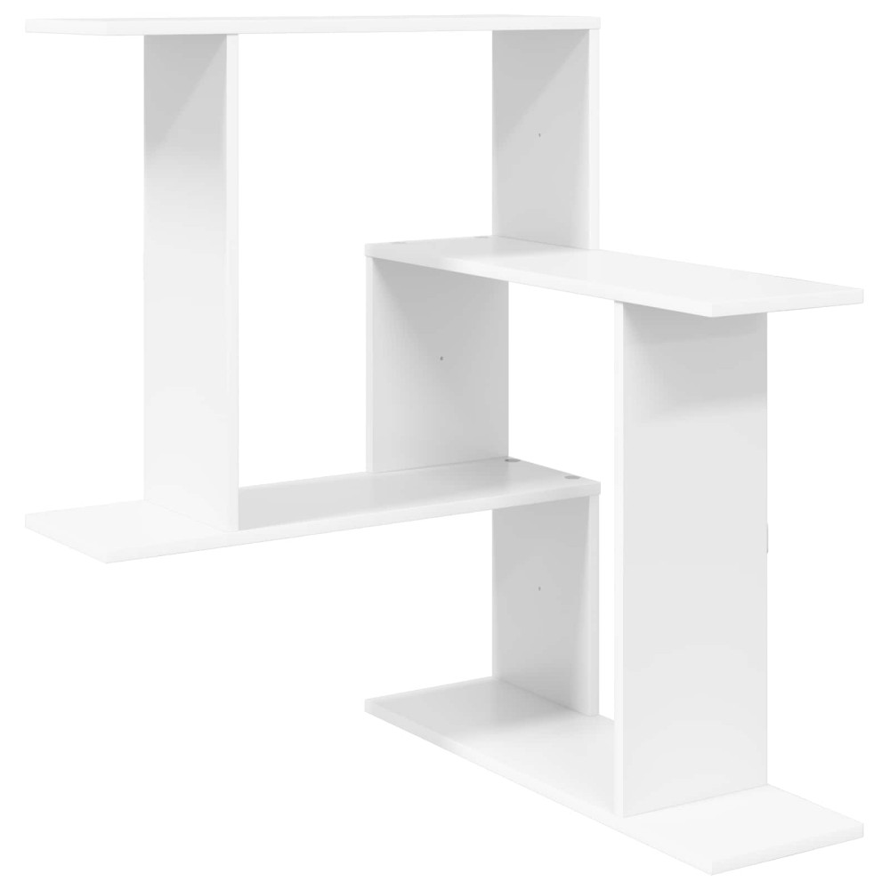 Produktbild för Vägg hylla Vit 67 x 67 x 87 cm Konstruerat trä