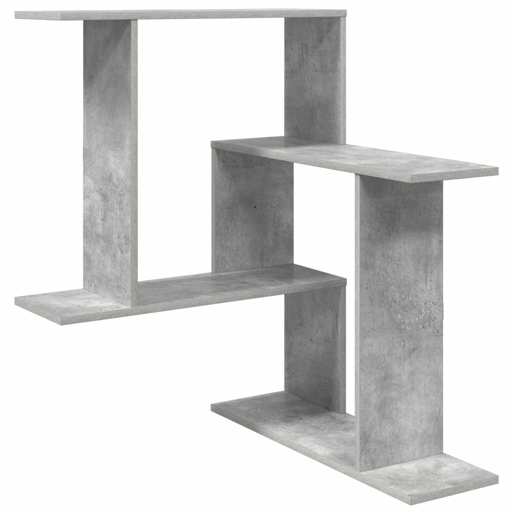 Produktbild för Vägg hylla Betonggrå 67 x 67 x 87 cm Konstruerat trä