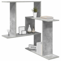 Produktbild för Vägg hylla Betonggrå 67 x 67 x 87 cm Konstruerat trä