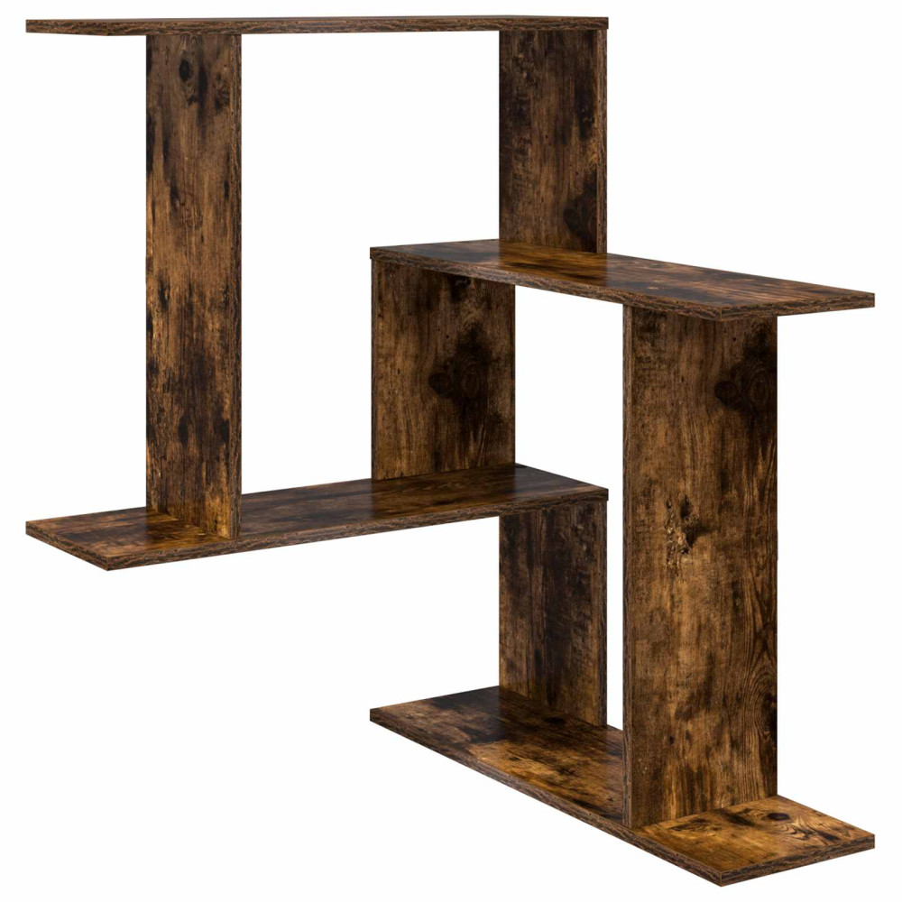Produktbild för Vägg hylla Rökt ek 67 x 67 x 87 cm Konstruerat trä
