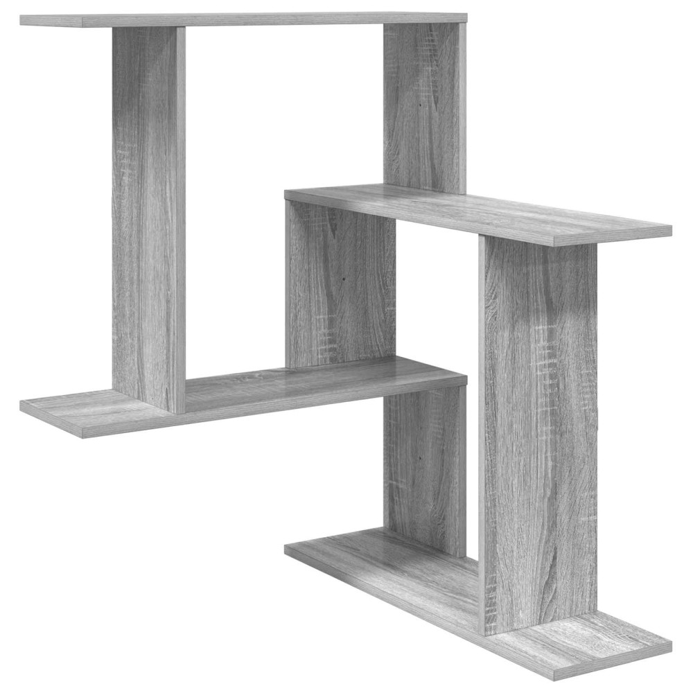 Produktbild för Vägg hylla Grå Sonoma 67 x 67 x 87 cm Konstruerat trä