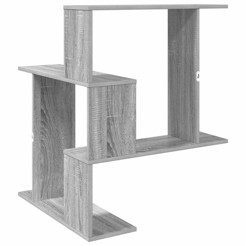 Produktbild för Vägg hylla Grå Sonoma 67 x 67 x 87 cm Konstruerat trä