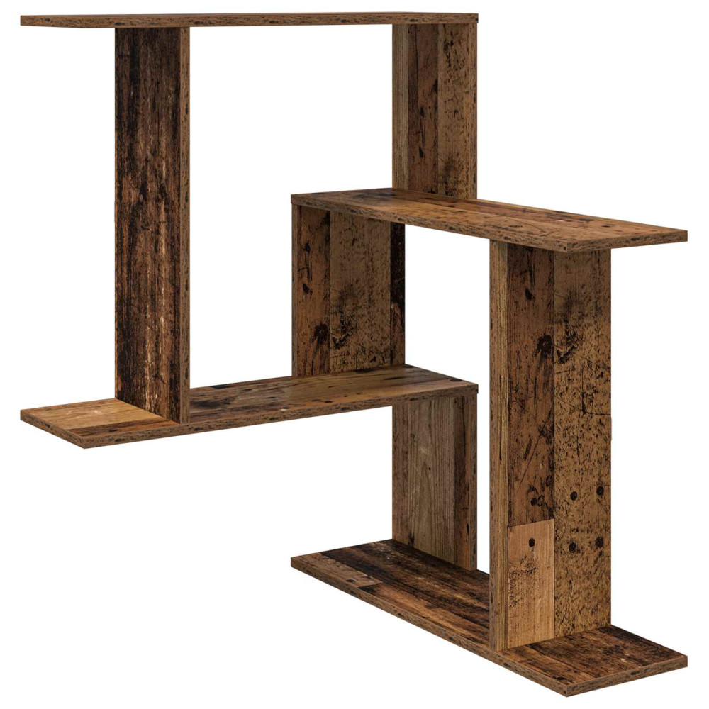 Produktbild för Vägg hylla Gammalt trä 67 x 67 x 87 cm Konstruerat trä