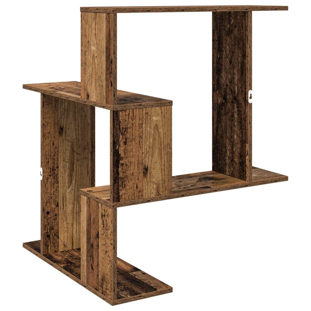 Produktbild för Vägg hylla Gammalt trä 67 x 67 x 87 cm Konstruerat trä