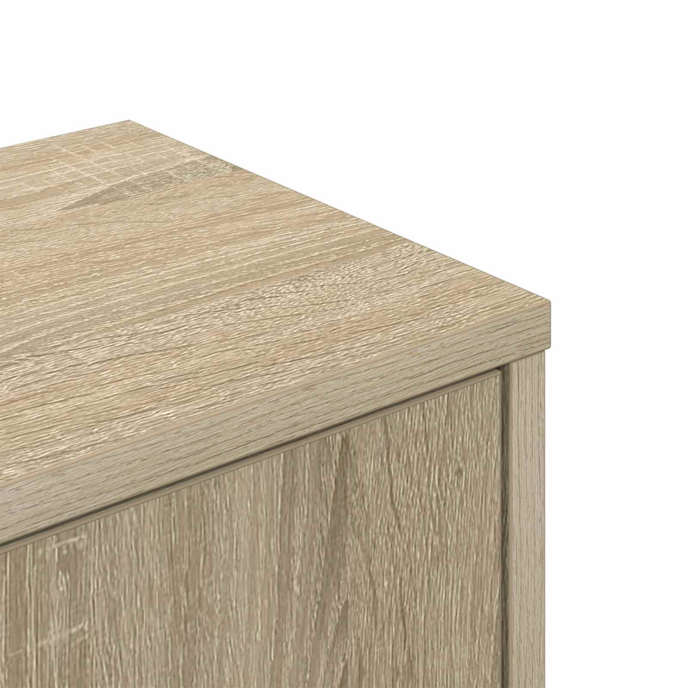 Produktbild för Väggkrokhylla Sonoma-ek 48 x 48 x 120 cm Konstruerat trä