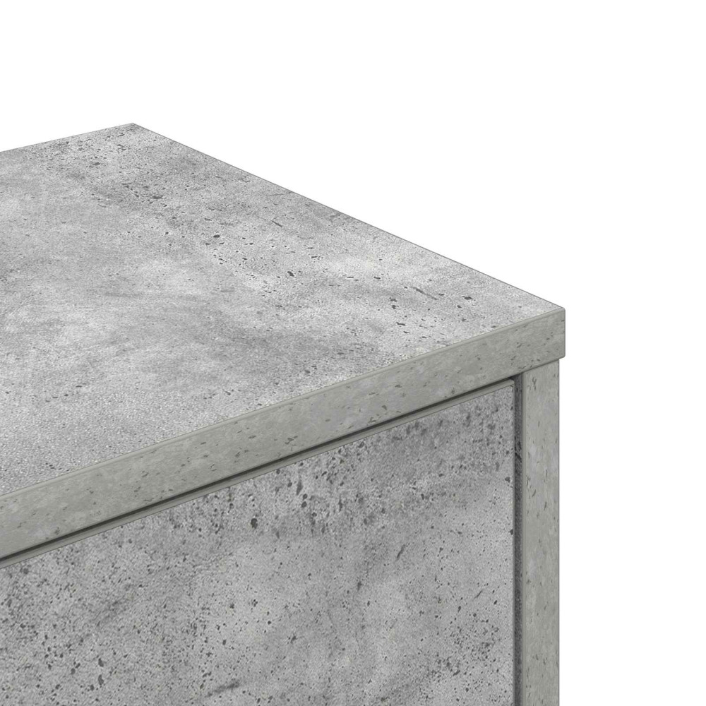 Produktbild för Väggkrokhylla Betonggrå 48 x 48 x 120 cm Konstruerat trä
