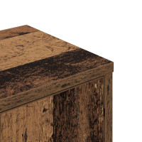 Produktbild för Väggkrokhylla Gammalt trä 48 x 48 x 120 cm Konstruerat trä
