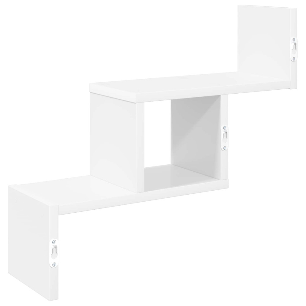 Produktbild för Vägg hylla Vit 48 x 15 x 42 cm Konstruerat trä