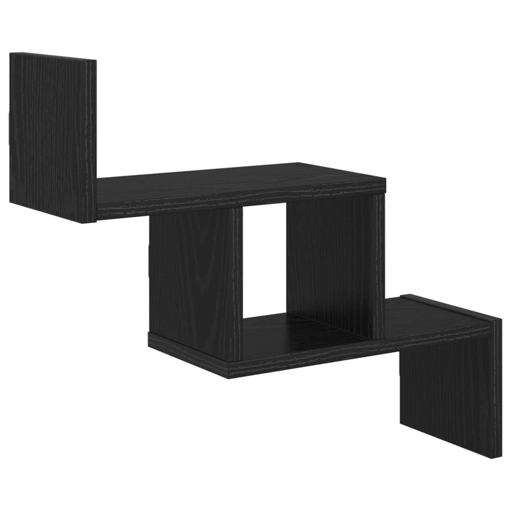 Produktbild för Vägg hylla Svart ek 48 x 15 x 42 cm Konstruerat trä