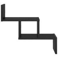Produktbild för Vägg hylla Svart ek 48 x 15 x 42 cm Konstruerat trä