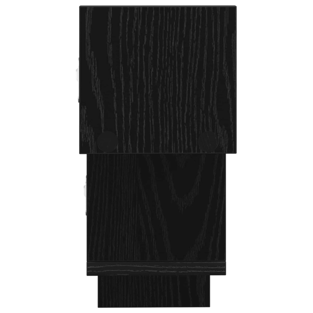 Produktbild för Vägg hylla Svart ek 48 x 15 x 42 cm Konstruerat trä