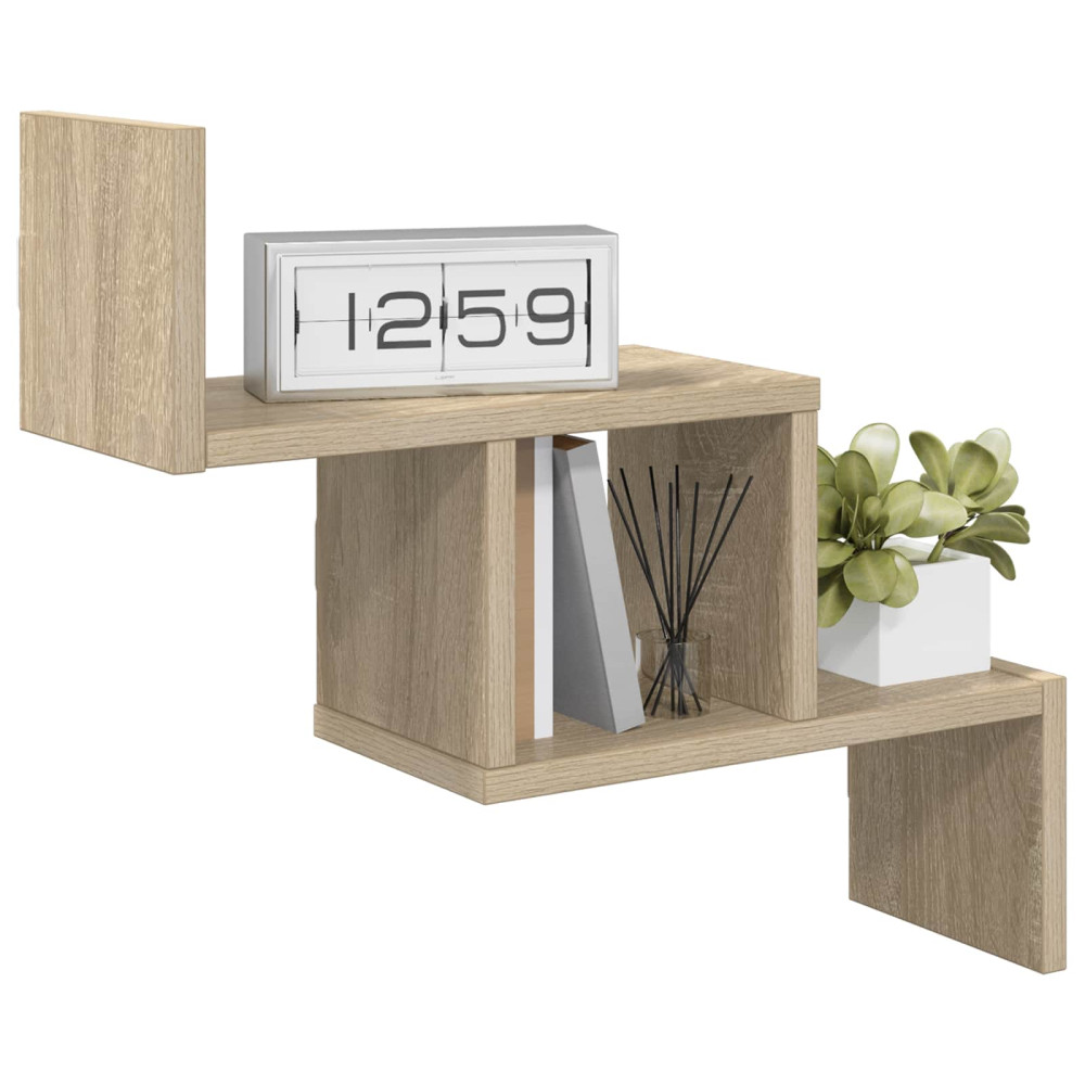 Produktbild för Vägg hylla Sonoma-ek 48 x 15 x 42 cm Konstruerat trä