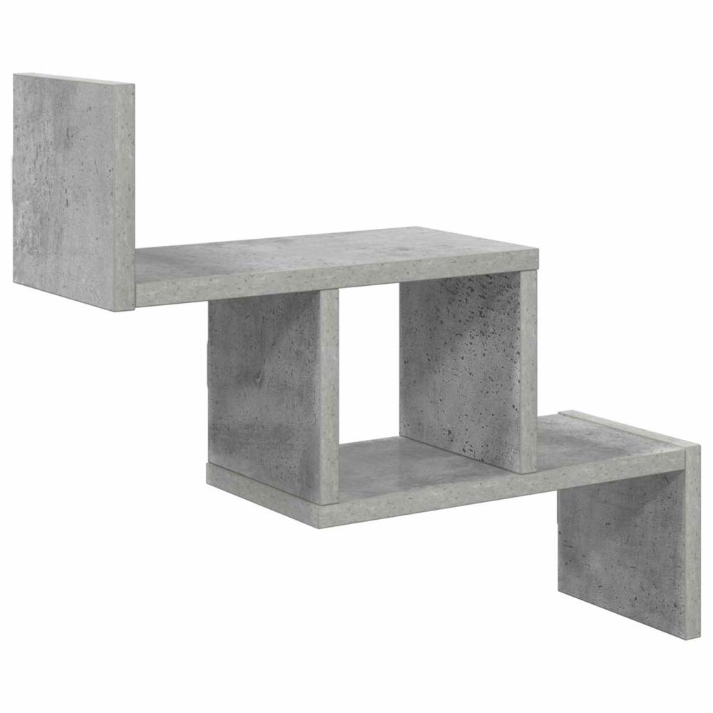 Produktbild för Vägg hylla Betonggrå 48 x 15 x 42 cm Konstruerat trä