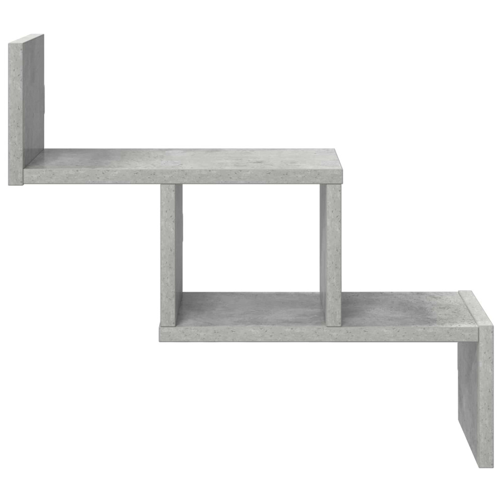 Produktbild för Vägg hylla Betonggrå 48 x 15 x 42 cm Konstruerat trä