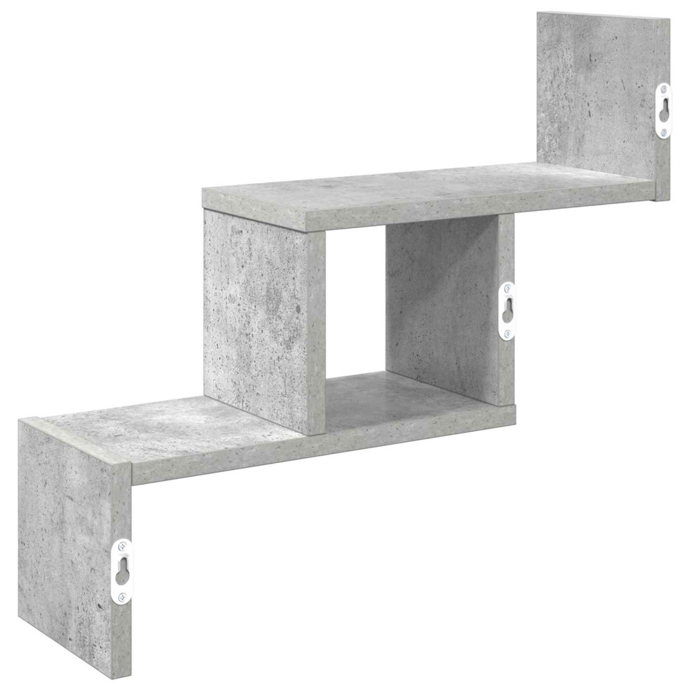 Produktbild för Vägg hylla Betonggrå 48 x 15 x 42 cm Konstruerat trä