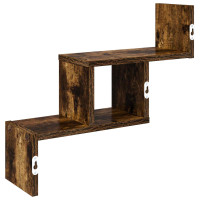 Produktbild för Vägg hylla Rökt ek 48 x 15 x 42 cm Konstruerat trä