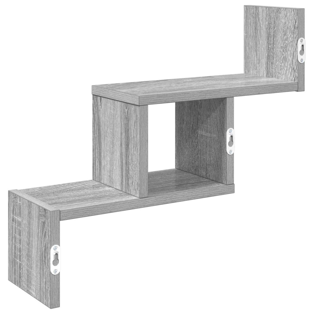 Produktbild för Vägg hylla Grå Sonoma 48 x 15 x 42 cm Konstruerat trä