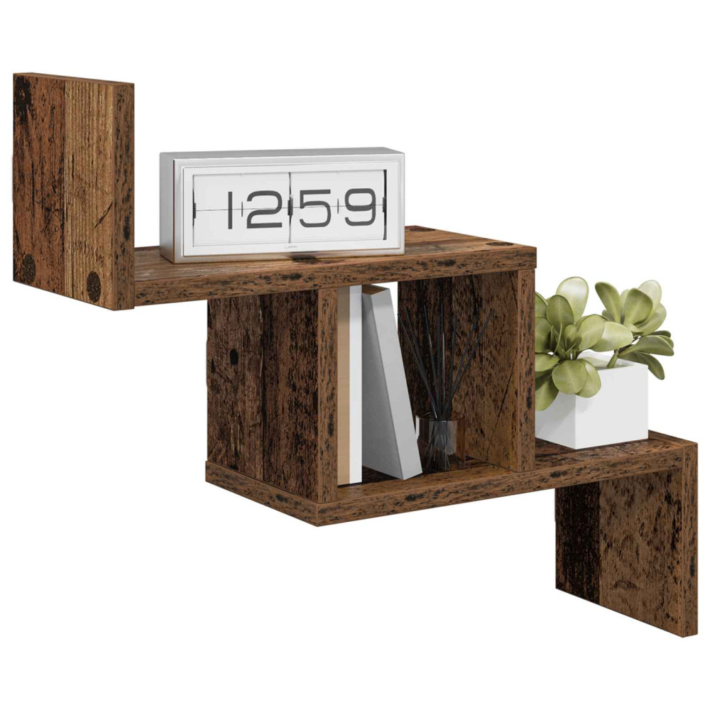 Produktbild för Vägg hylla Gammalt trä 48 x 15 x 42 cm Konstruerat trä