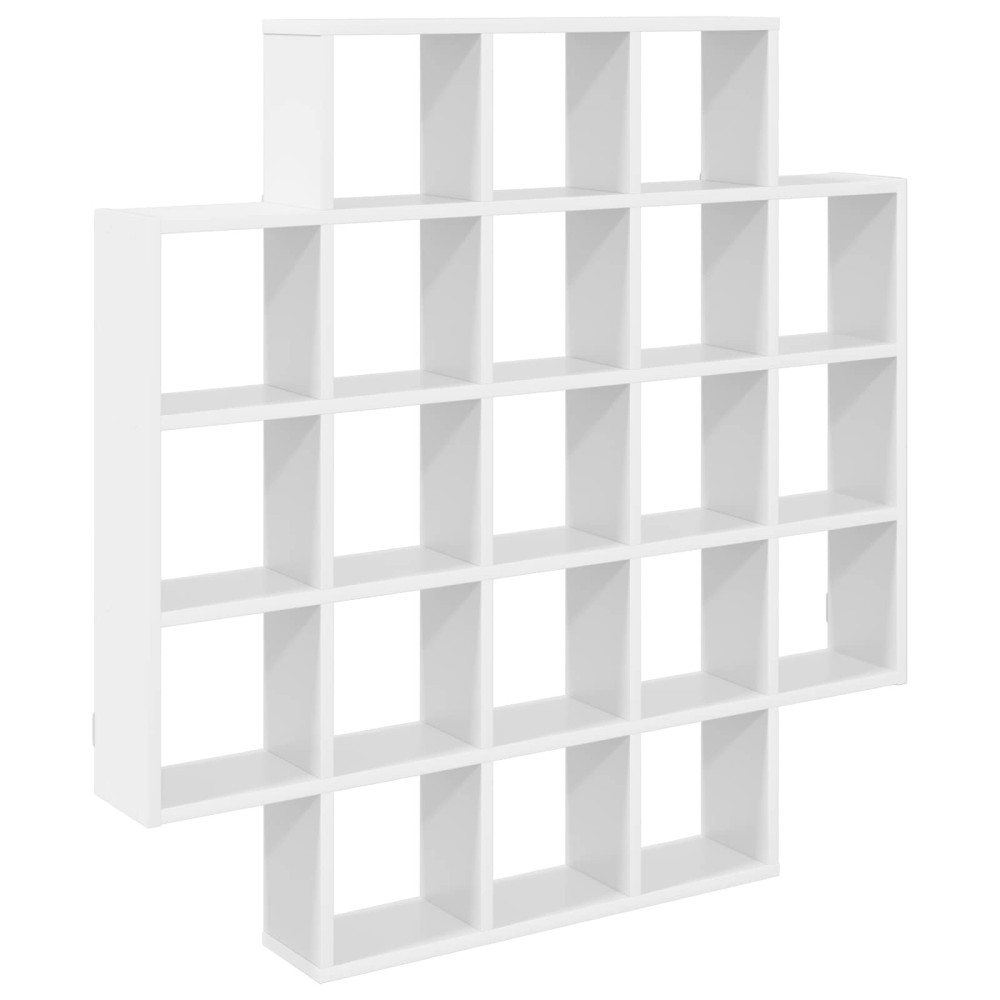 Produktbild för Vägg hylla Vit 100 x 13 x 100 cm Konstruerat trä