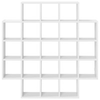 Produktbild för Vägg hylla Vit 100 x 13 x 100 cm Konstruerat trä