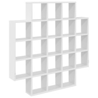 Produktbild för Vägg hylla Vit 100 x 13 x 100 cm Konstruerat trä