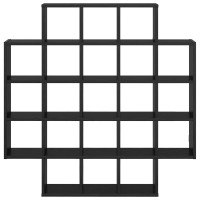 Produktbild för Vägg hylla Svart ek 100 x 13 x 100 cm Konstruerat trä