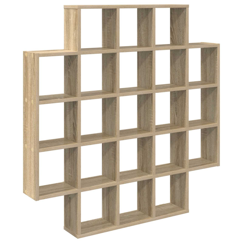 Produktbild för Vägg hylla Sonoma-ek 100 x 13 x 100 cm Konstruerat trä
