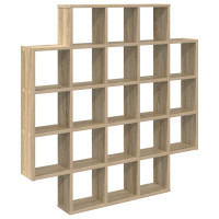 Produktbild för Vägg hylla Sonoma-ek 100 x 13 x 100 cm Konstruerat trä