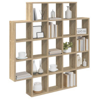 Produktbild för Vägg hylla Sonoma-ek 100 x 13 x 100 cm Konstruerat trä