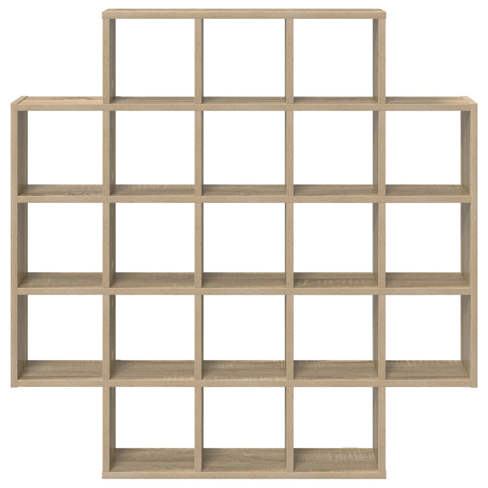 Produktbild för Vägg hylla Sonoma-ek 100 x 13 x 100 cm Konstruerat trä