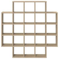 Produktbild för Vägg hylla Sonoma-ek 100 x 13 x 100 cm Konstruerat trä