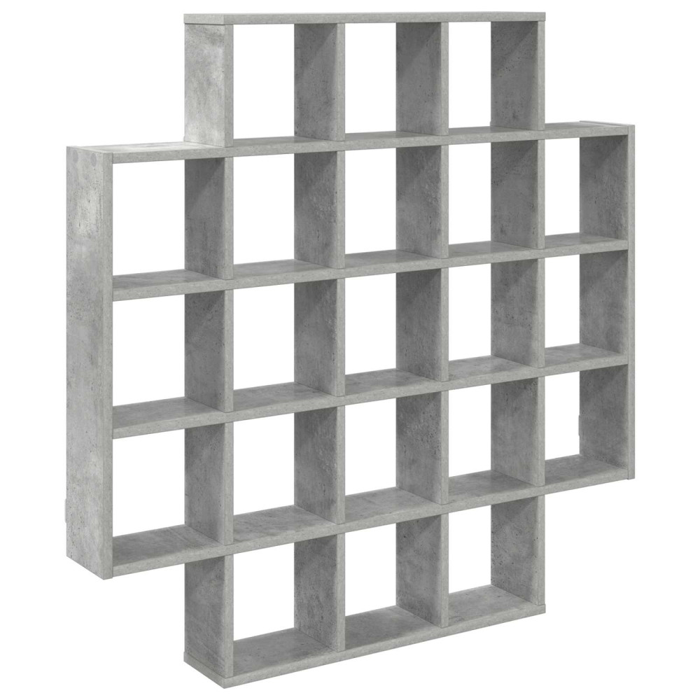 Produktbild för Vägg hylla Betonggrå 100 x 13 x 100 cm Konstruerat trä