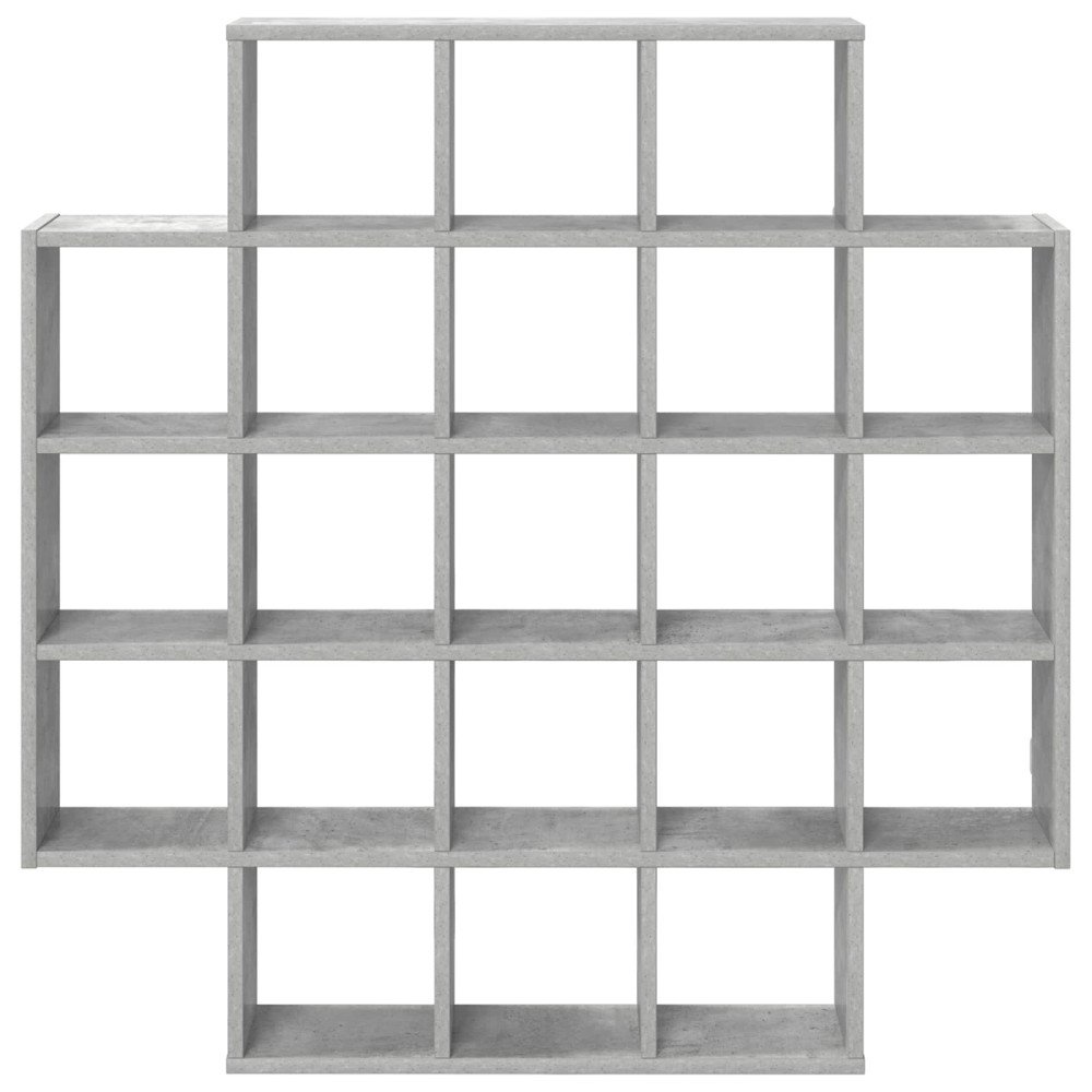 Produktbild för Vägg hylla Betonggrå 100 x 13 x 100 cm Konstruerat trä