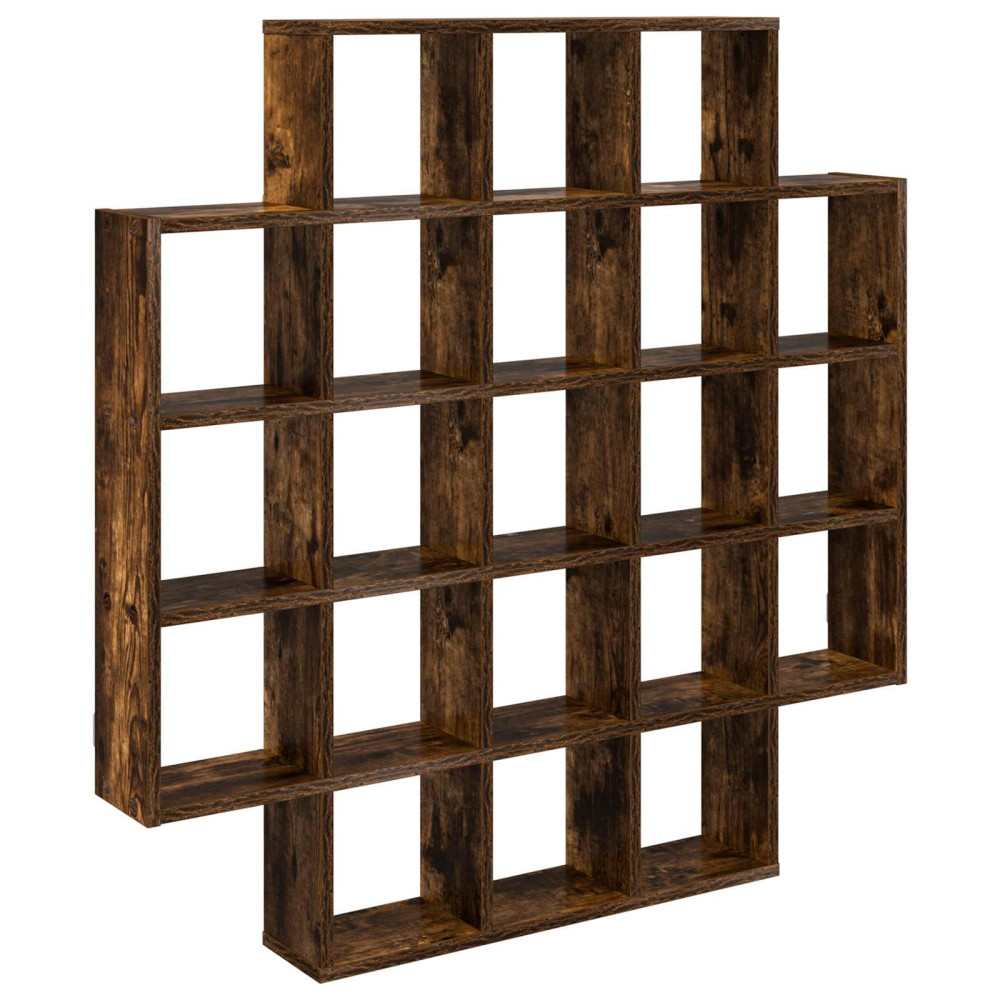 Produktbild för Vägg hylla Rökt ek 100 x 13 x 100 cm Konstruerat trä