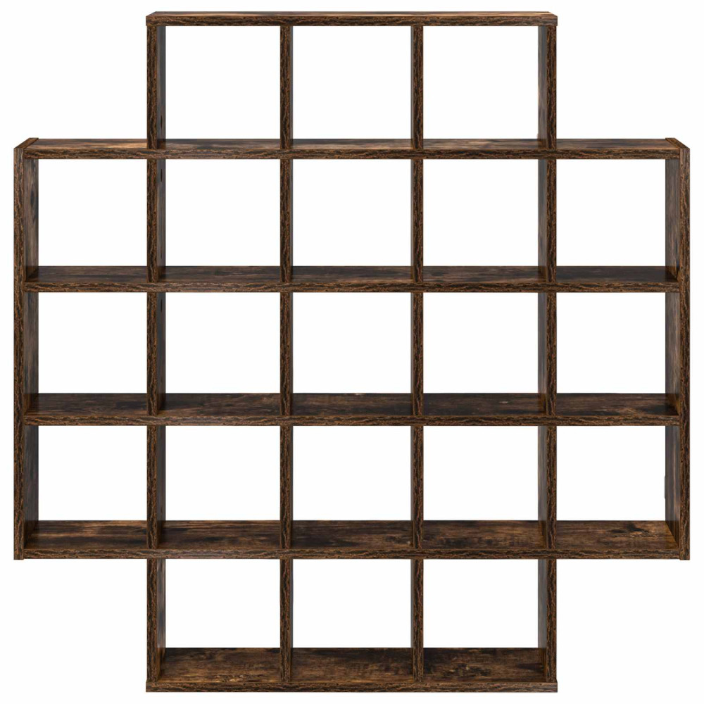 Produktbild för Vägg hylla Rökt ek 100 x 13 x 100 cm Konstruerat trä