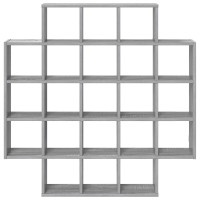 Produktbild för Vägg hylla Grå Sonoma 100 x 13 x 100 cm Konstruerat trä