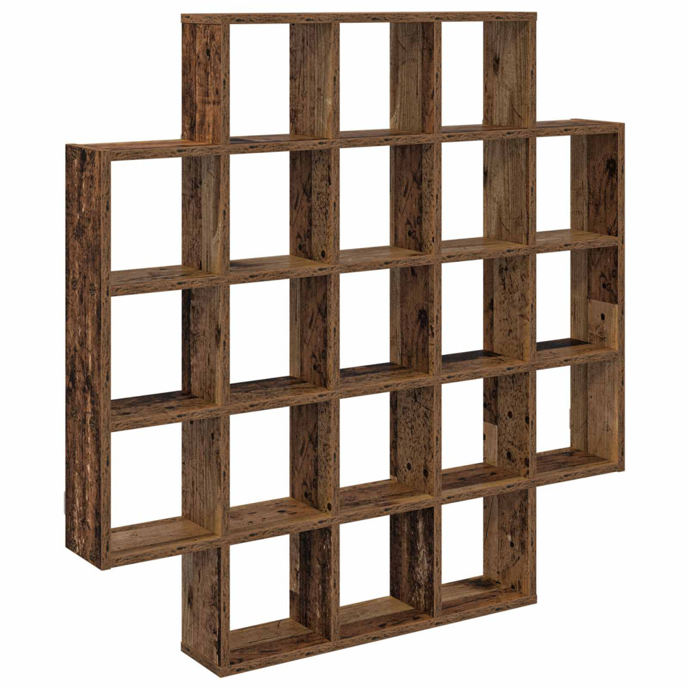 Produktbild för Vägg hylla Gammalt trä 100 x 13 x 100 cm Konstruerat trä