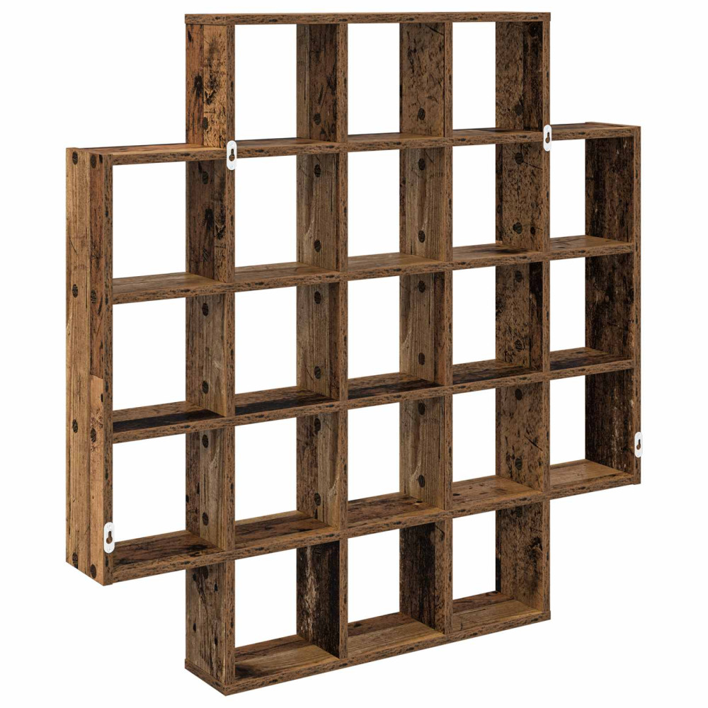 Produktbild för Vägg hylla Gammalt trä 100 x 13 x 100 cm Konstruerat trä