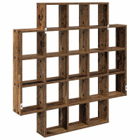 Produktbild för Vägg hylla Gammalt trä 100 x 13 x 100 cm Konstruerat trä