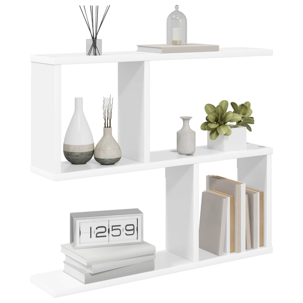 Produktbild för Vägg hylla Vit 60 x 12 x 50,5 cm Konstruerat trä