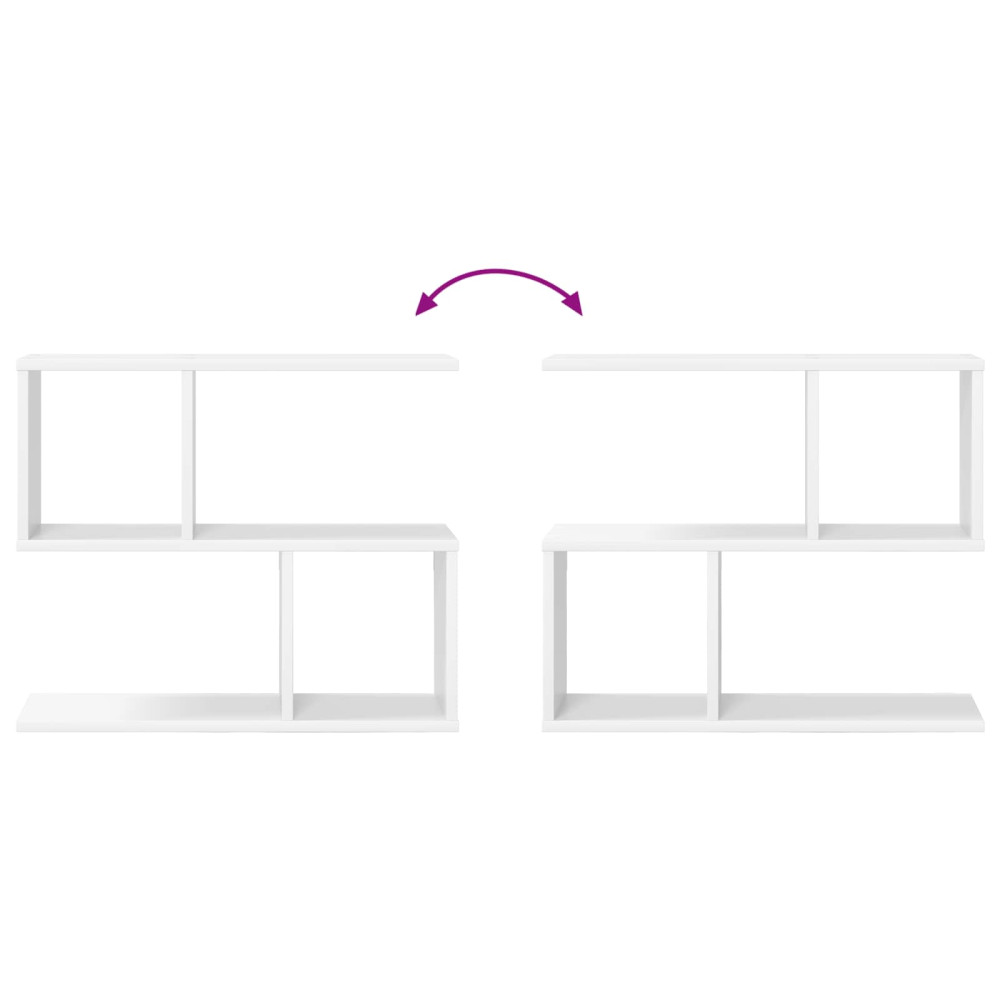 Produktbild för Vägg hylla Vit 60 x 12 x 50,5 cm Konstruerat trä