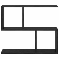 Produktbild för Vägg hylla Svart ek 60 x 12 x 50,5 cm Konstruerat trä