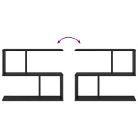 Produktbild för Vägg hylla Svart ek 60 x 12 x 50,5 cm Konstruerat trä