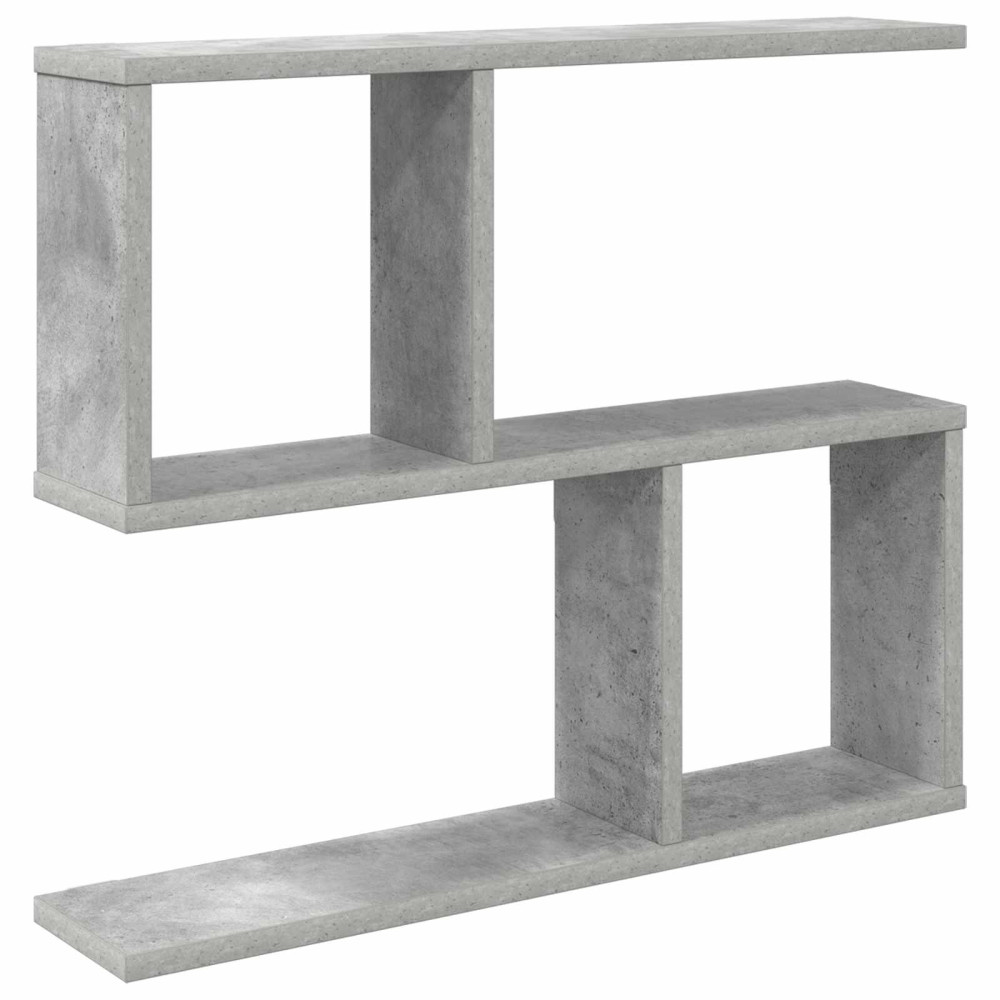 Produktbild för Vägg hylla Betonggrå 60 x 12 x 50,5 cm Konstruerat trä